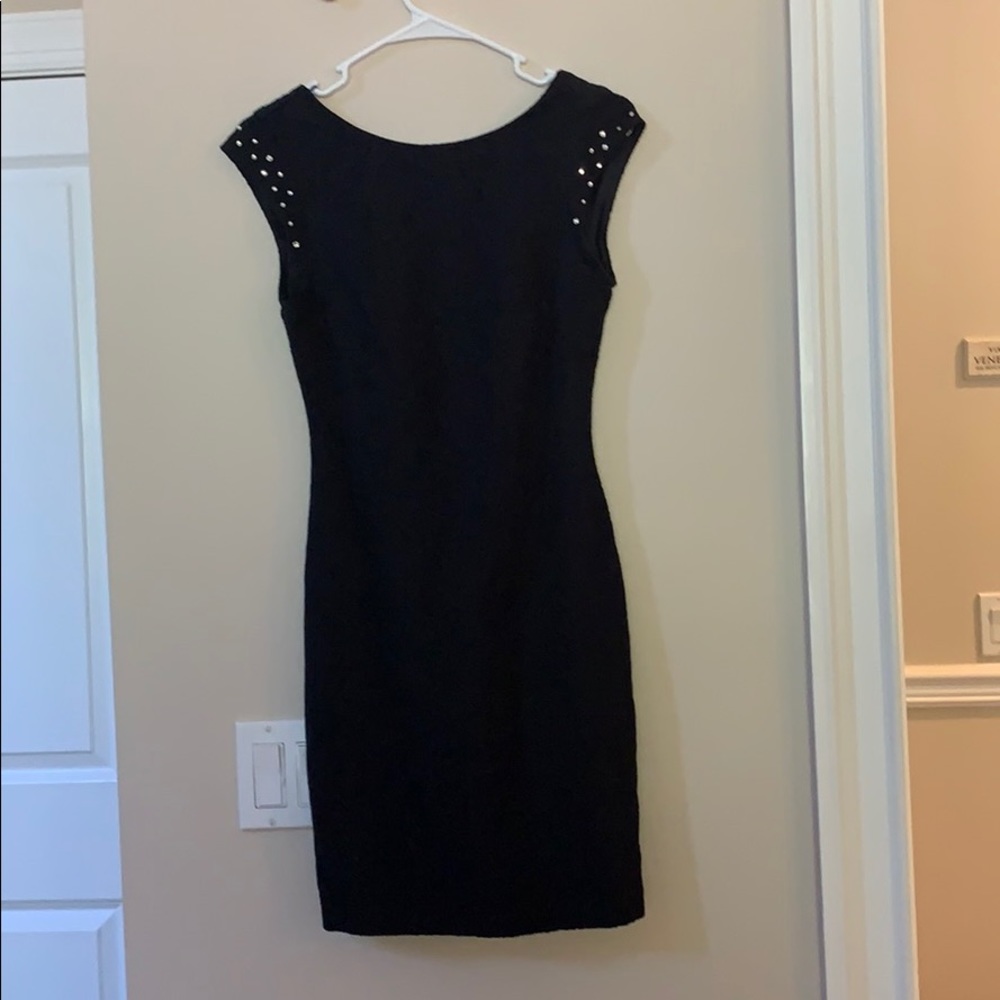 Zara Trafaluc Lace Dress with rhinestone shoulders